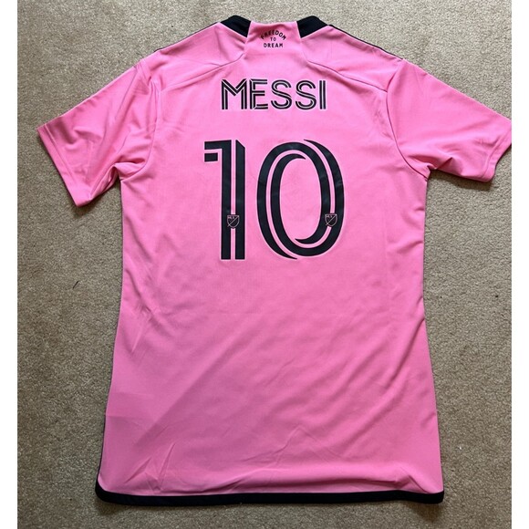 Adidas Inter Miami CF Lionel Messi Home Soccer Jersey Pink JE9741 Men's Size M - Picture 2 of 9